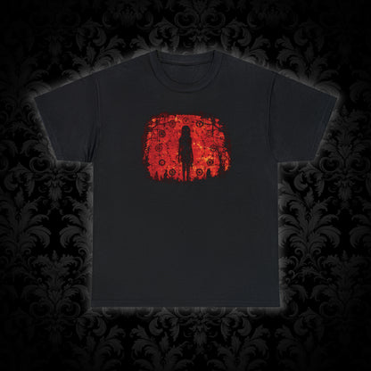 Unisex T-shirt Evil is Here in Red - Frogos Design