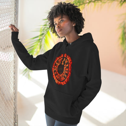 Unisex Pullover Hoodie Witchcraft seal - Orange - Frogos Design