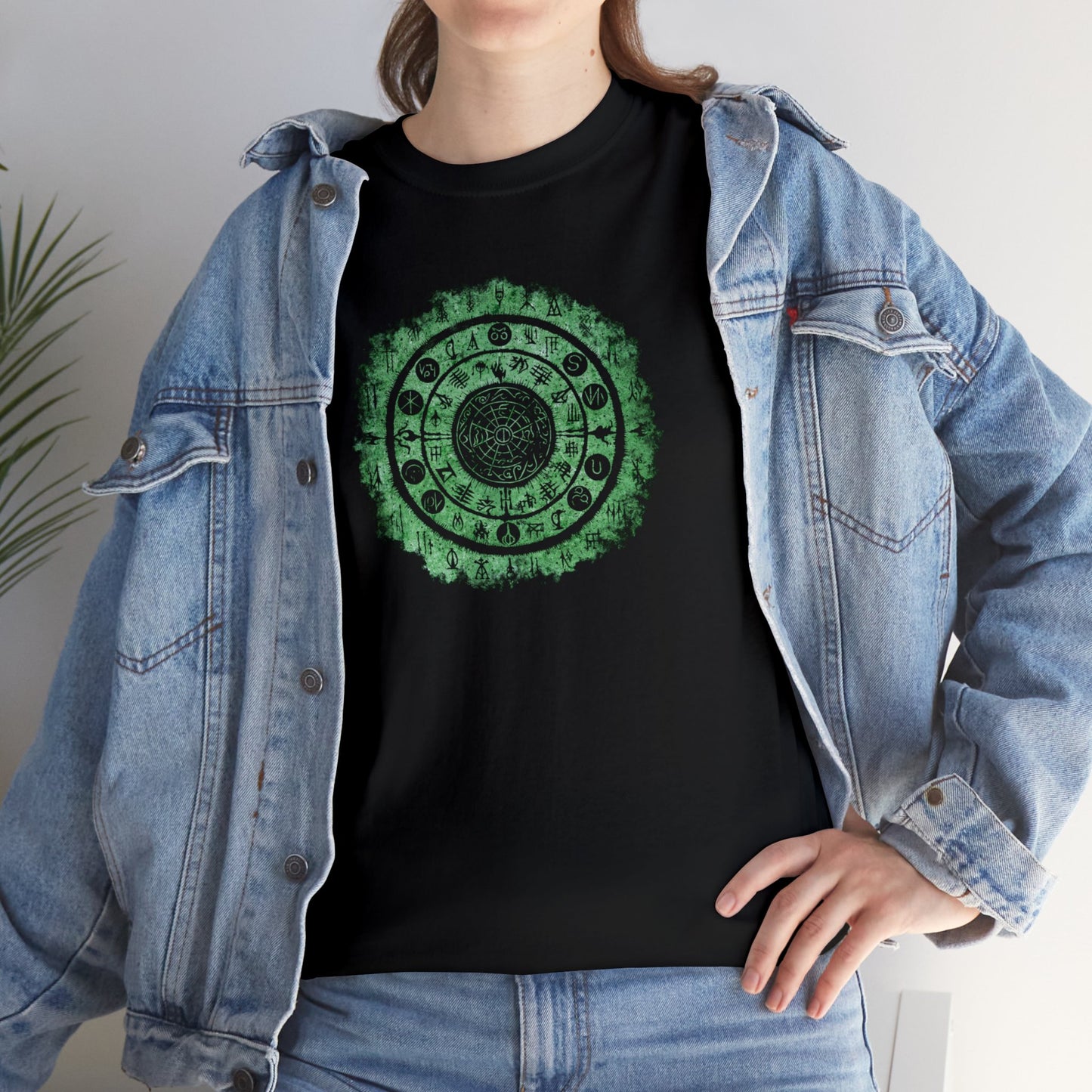 Unisex T-shirt Witchcraft Seal in Green - Frogos Design