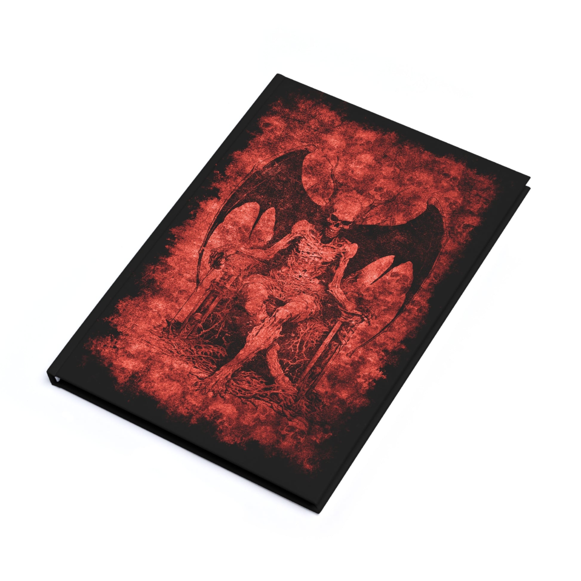 Hardcover Journal A5 Devil on his Throne in Red - Frogos Design