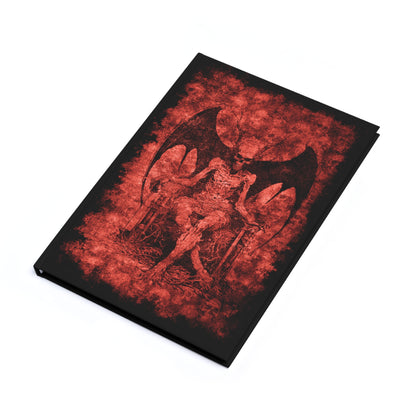 Hardcover Journal A5 Devil on his Throne in Red - Frogos Design