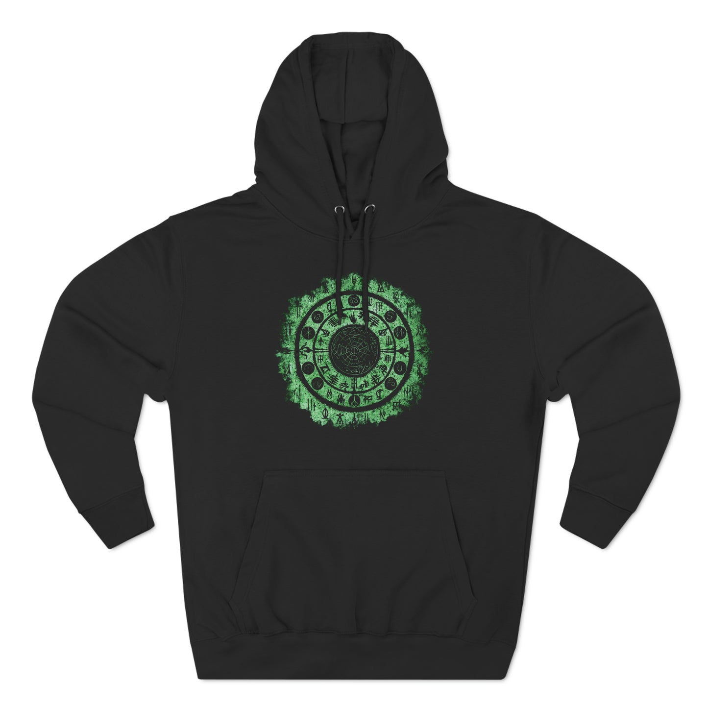 Unisex Pullover Hoodie Witchcraft seal - Green - Frogos Design