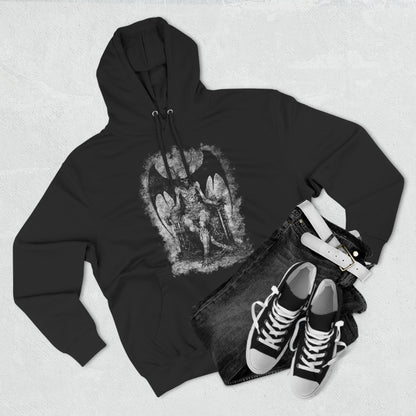 Unisex Pullover Hoodie Devil on his Throne - Grey - Frogos Design