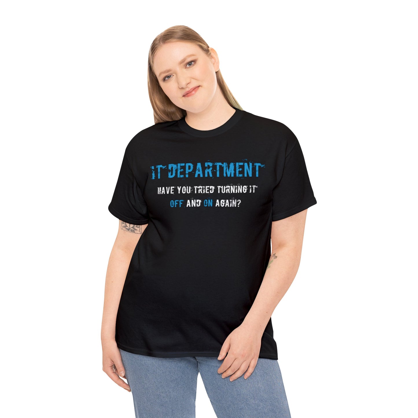 Unisex IT T-shirt for IT support in Blue - Frogos Design