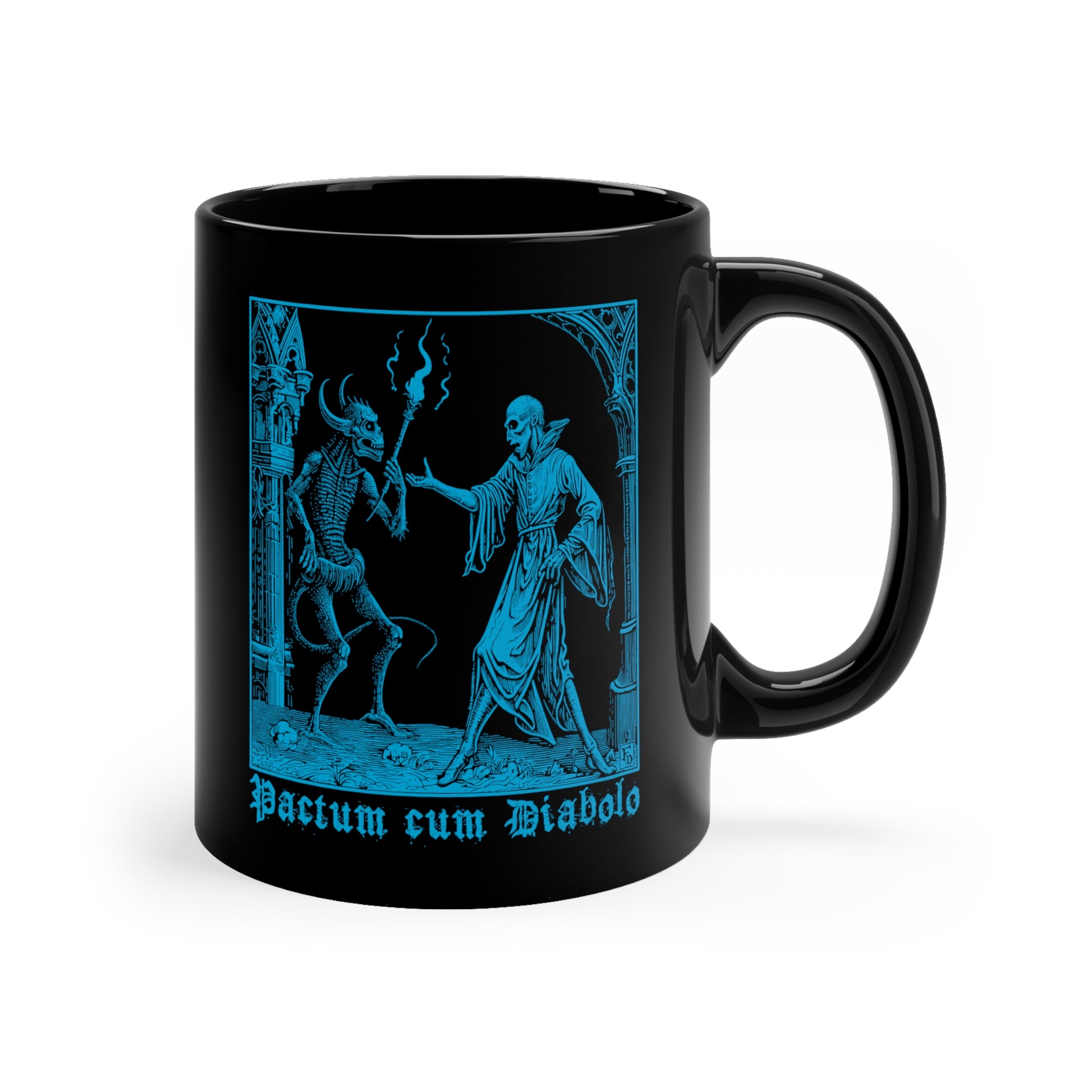 Mug Pactum cum Diabolo in Blue - Frogos Design