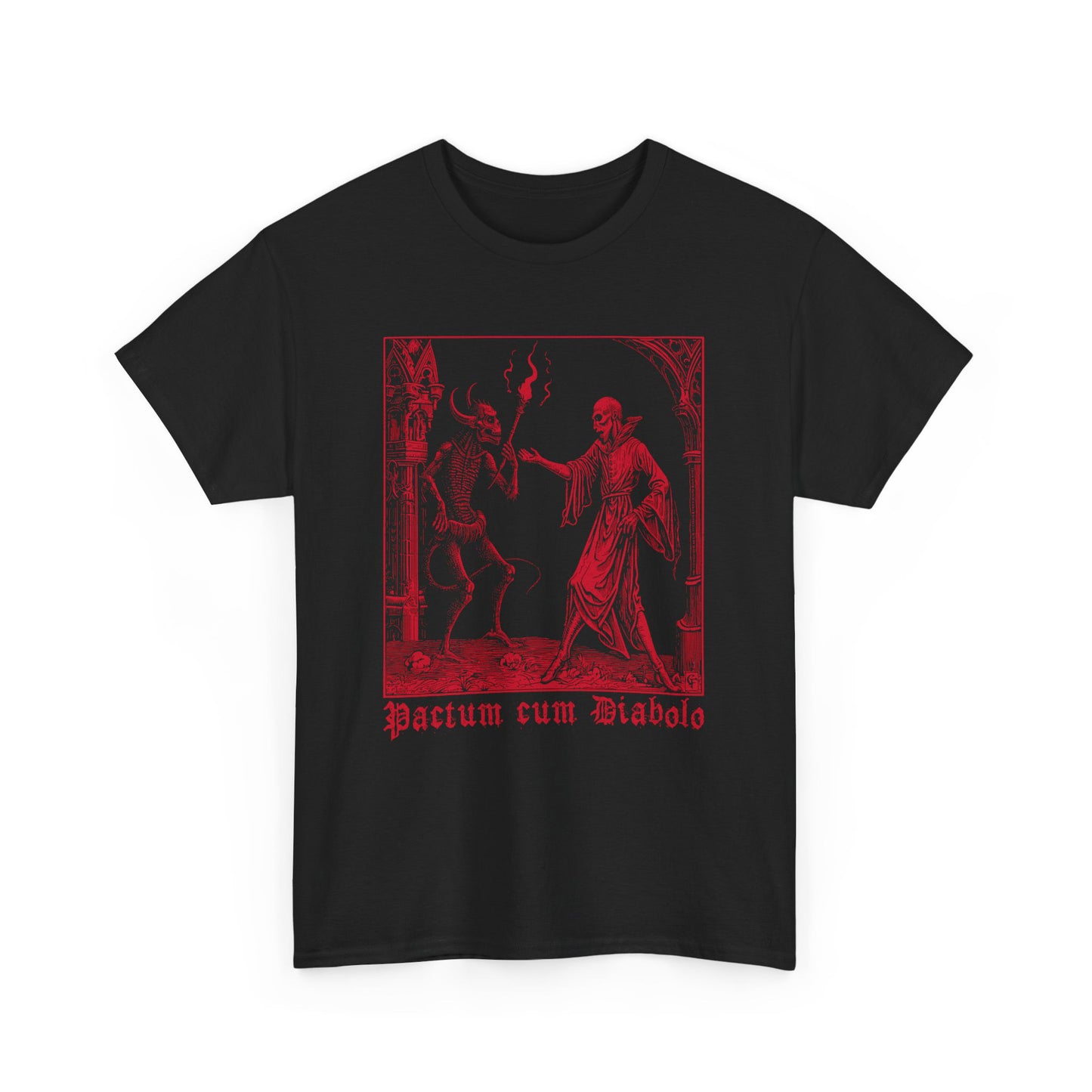 Unisex tričko Pactum cum Diabolo v červené