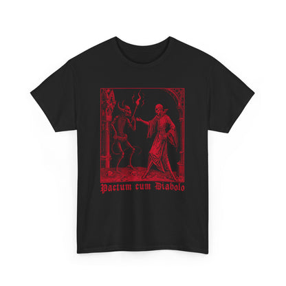 Unisex tričko Pactum cum Diabolo v červené