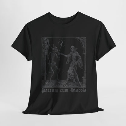 Unisex tričko Pactum cum Diabolo v béžové