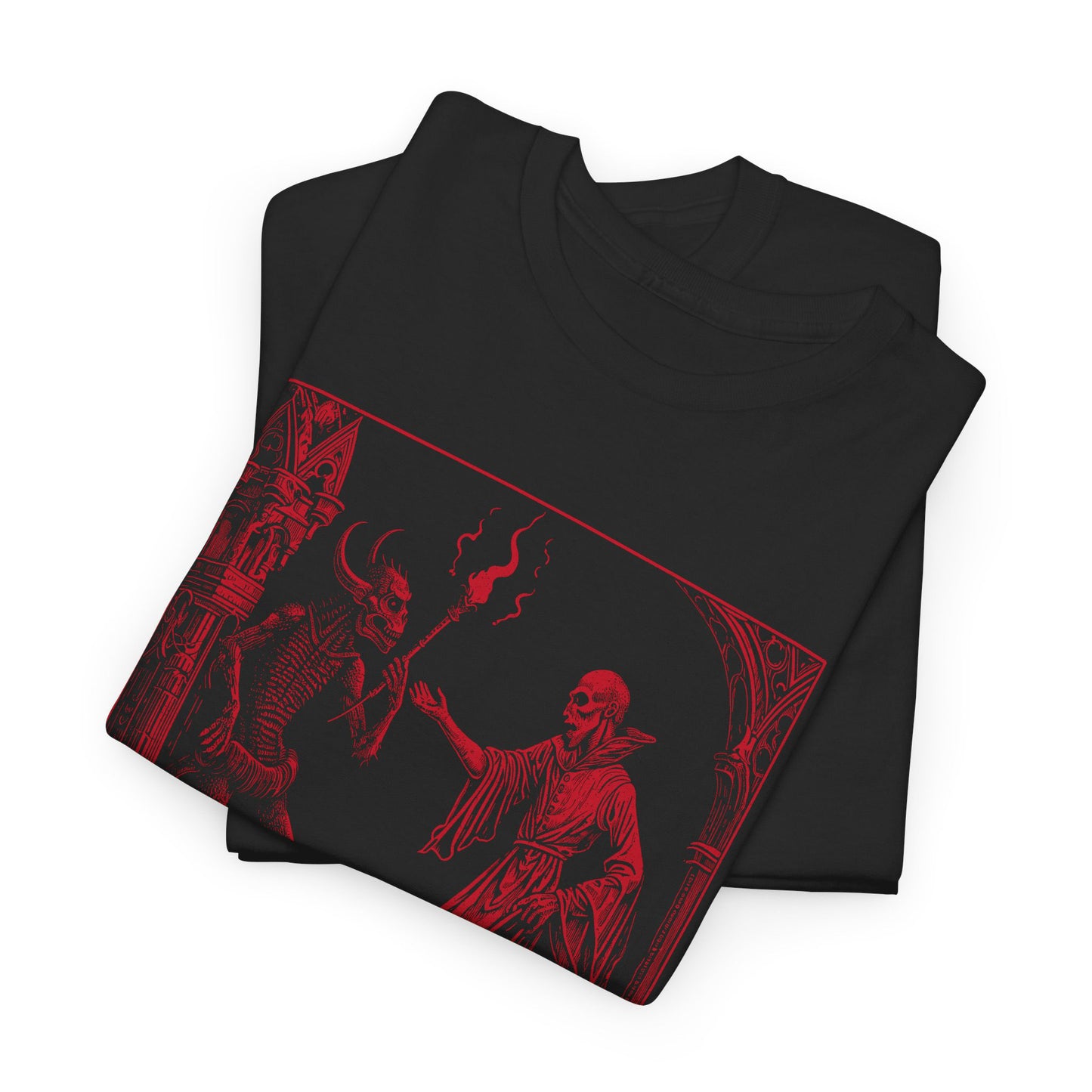 Unisex tričko Pactum cum Diabolo v červené