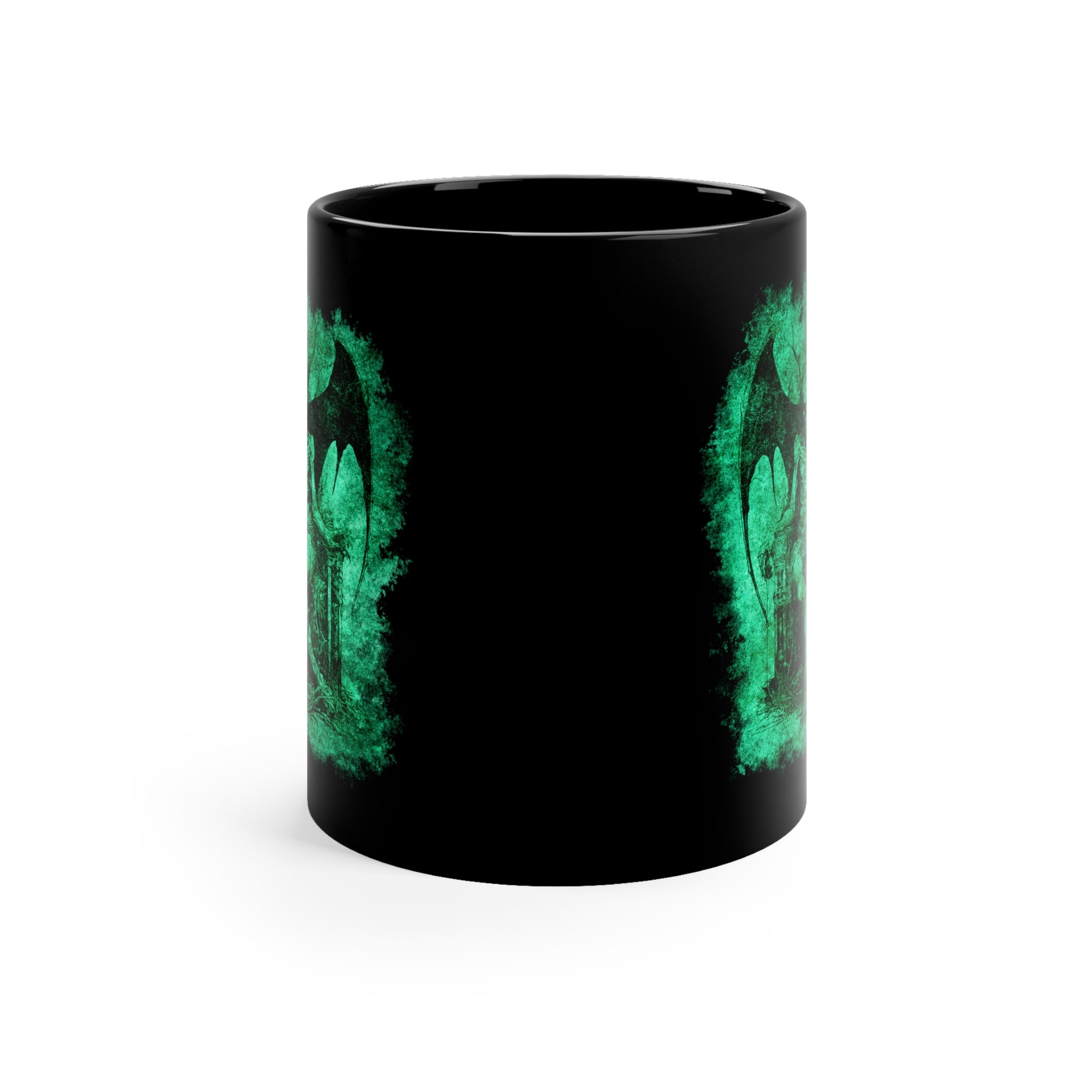 Mug Devil on his Throne in Hell in Green - Frogos Design