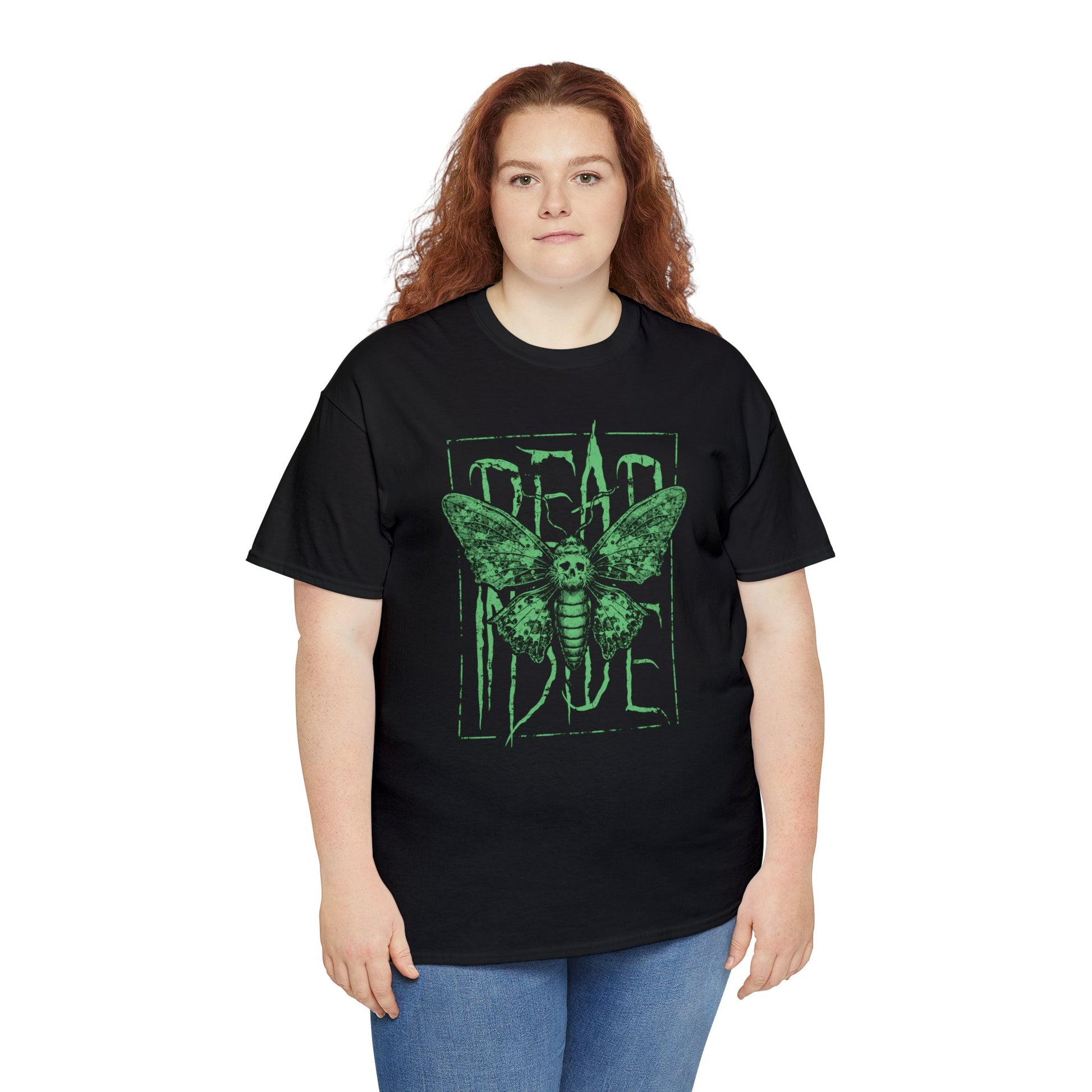 Unisex T-shirt Dead Inside in Green - Frogos Design