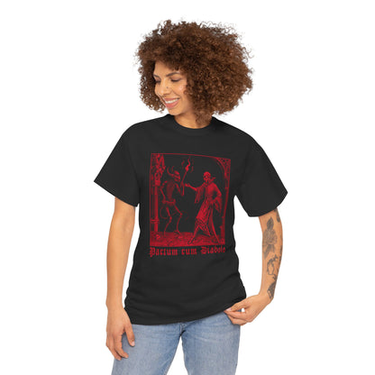 Unisex tričko Pactum cum Diabolo v červené
