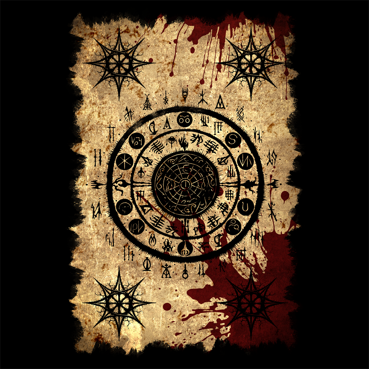 Unisex tričko Scroll of Dark Arts Circle