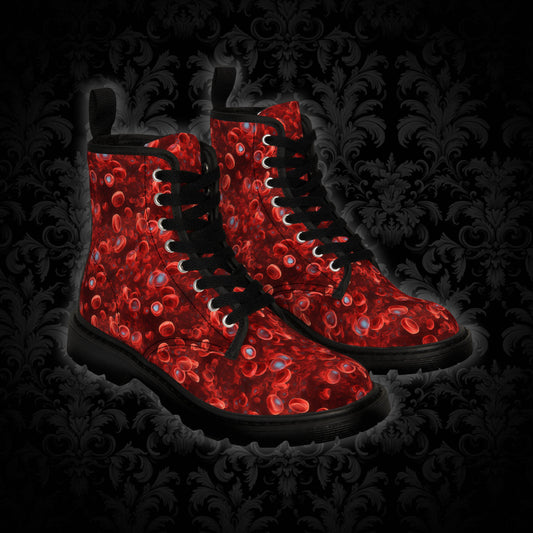 Canvas Boots Blood cells - Frogos Design