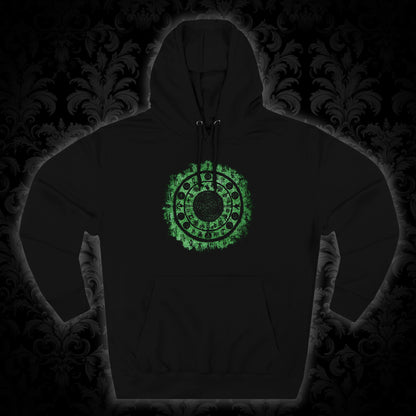 Unisex Pullover Hoodie Witchcraft seal - Green - Frogos Design