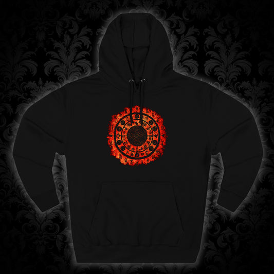 Unisex Pullover Hoodie Witchcraft seal - Orange - Frogos Design