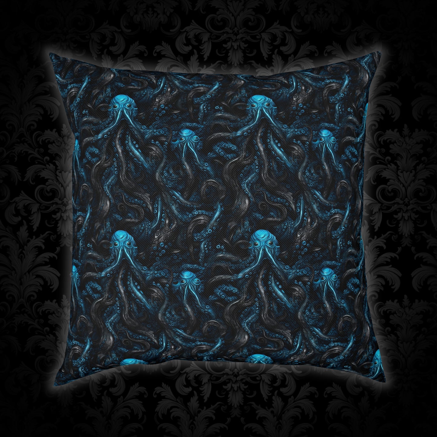 Cushions Blue Tentacles Horror - Frogos Design