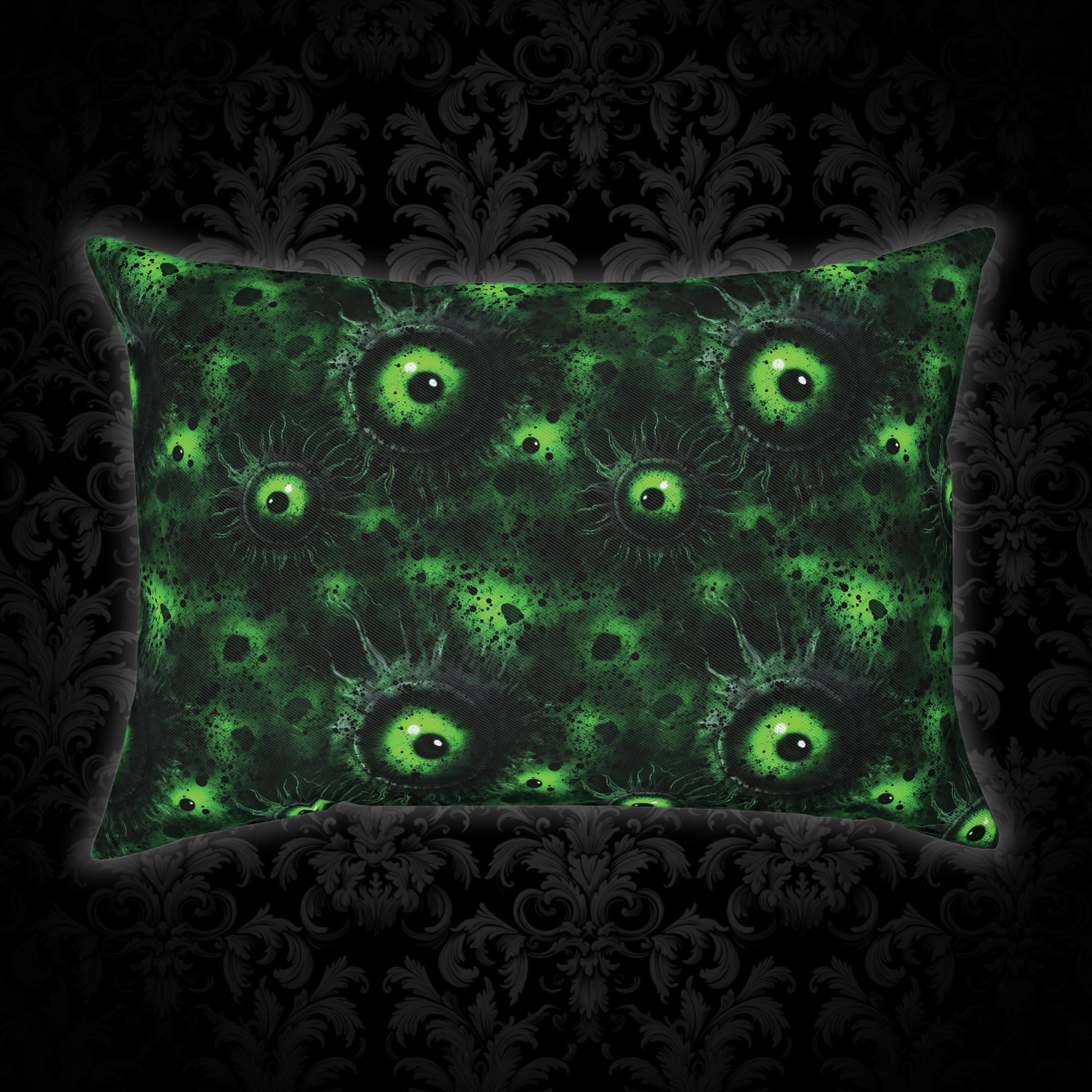 Cushions Greeny Lurking Eyes - Frogos Design