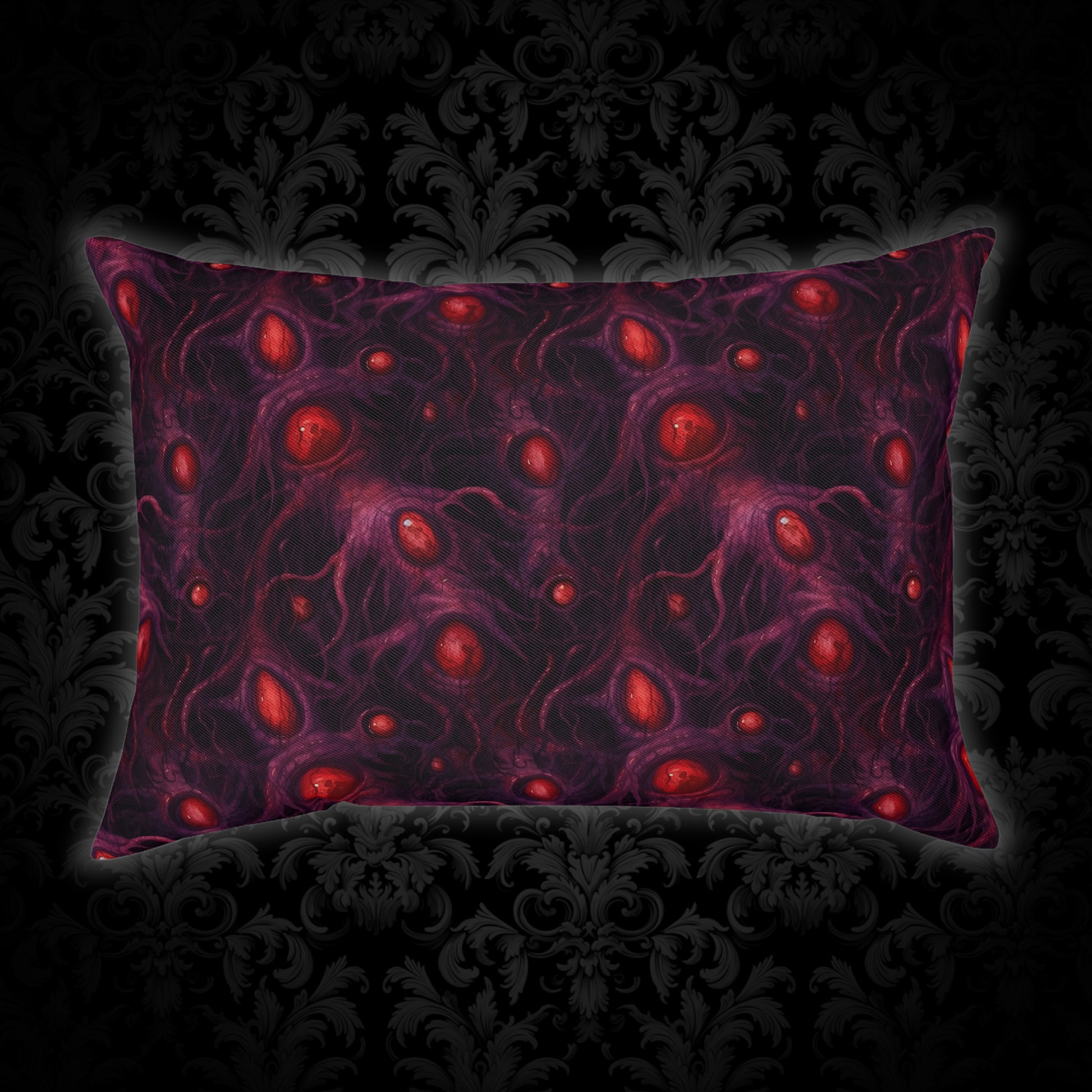 Cushions Horror Eyes of Purple Void - Frogos Design