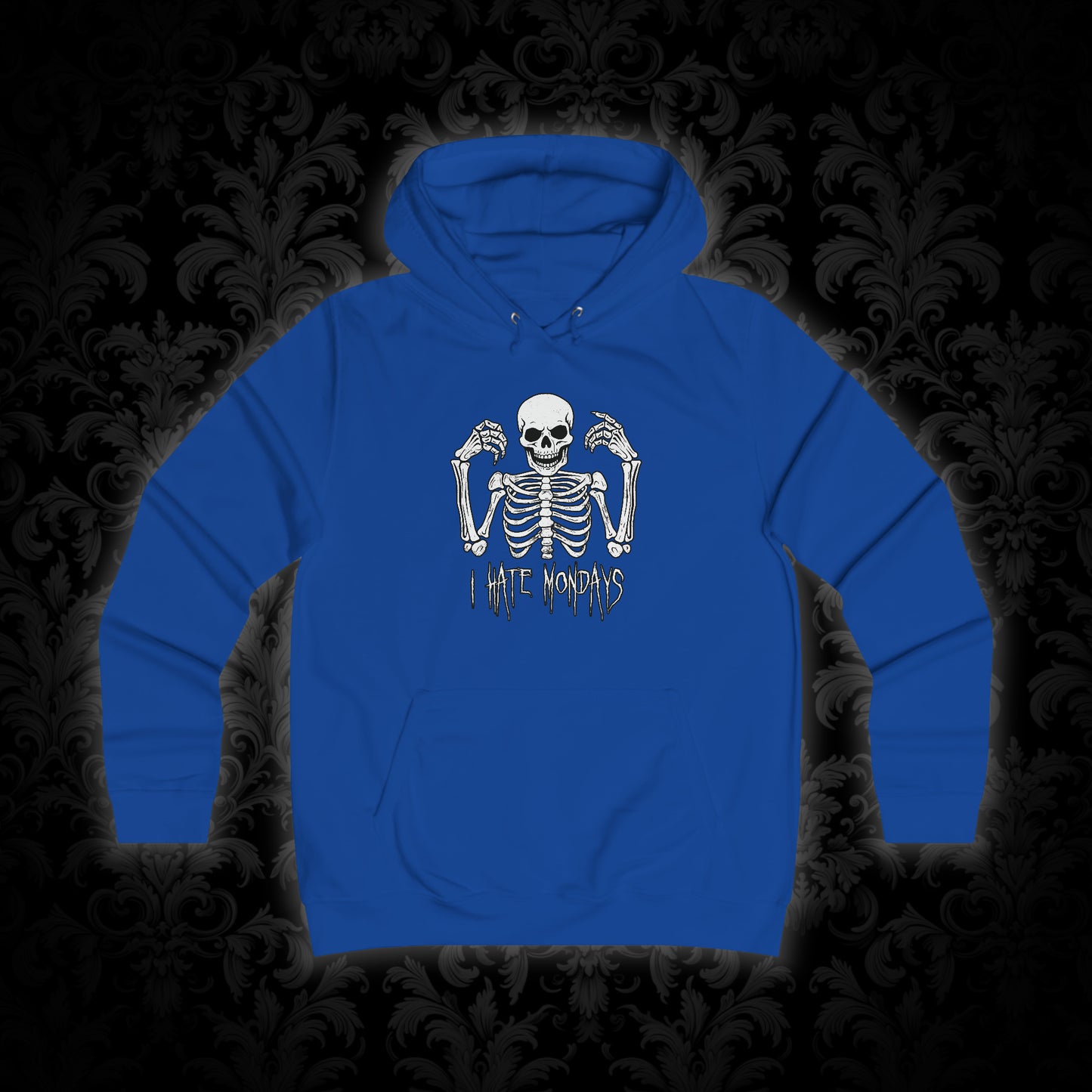 Girlie Hoodie Skelly hates Mondays - Frogos Design