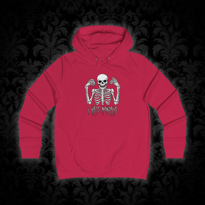 Girlie Hoodie Skelly hates Mondays - Frogos Design