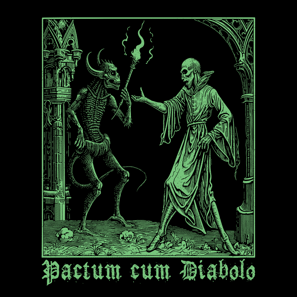 Hrnek Pactum cum Diabolo v zelené