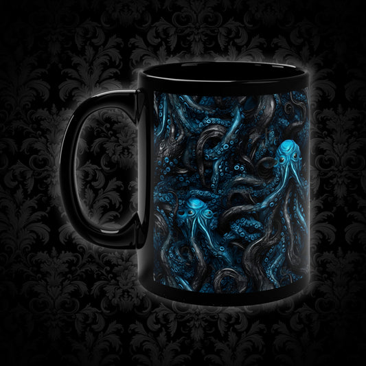 Mug Blue Tentacles Horror - Frogos Design