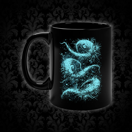 Mug Cosmic Worms in Blue - Frogos Design