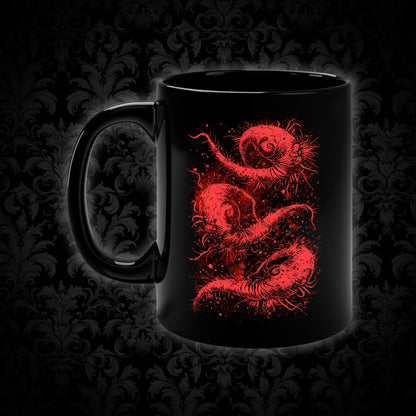 Mug Cosmic Worms in Red - Frogos Design