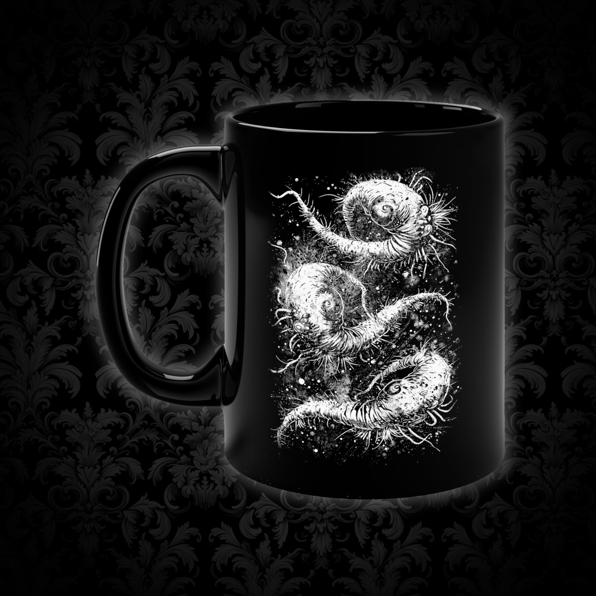 Mug Cosmic Worms in White - Frogos Design