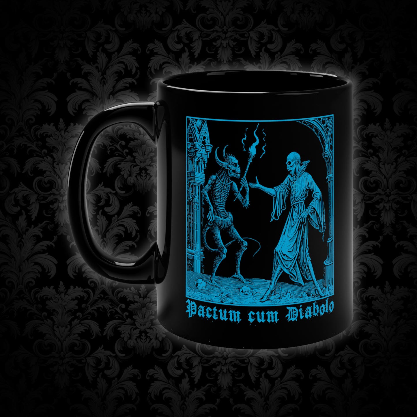 Mug Pactum cum Diabolo in Blue - Frogos Design