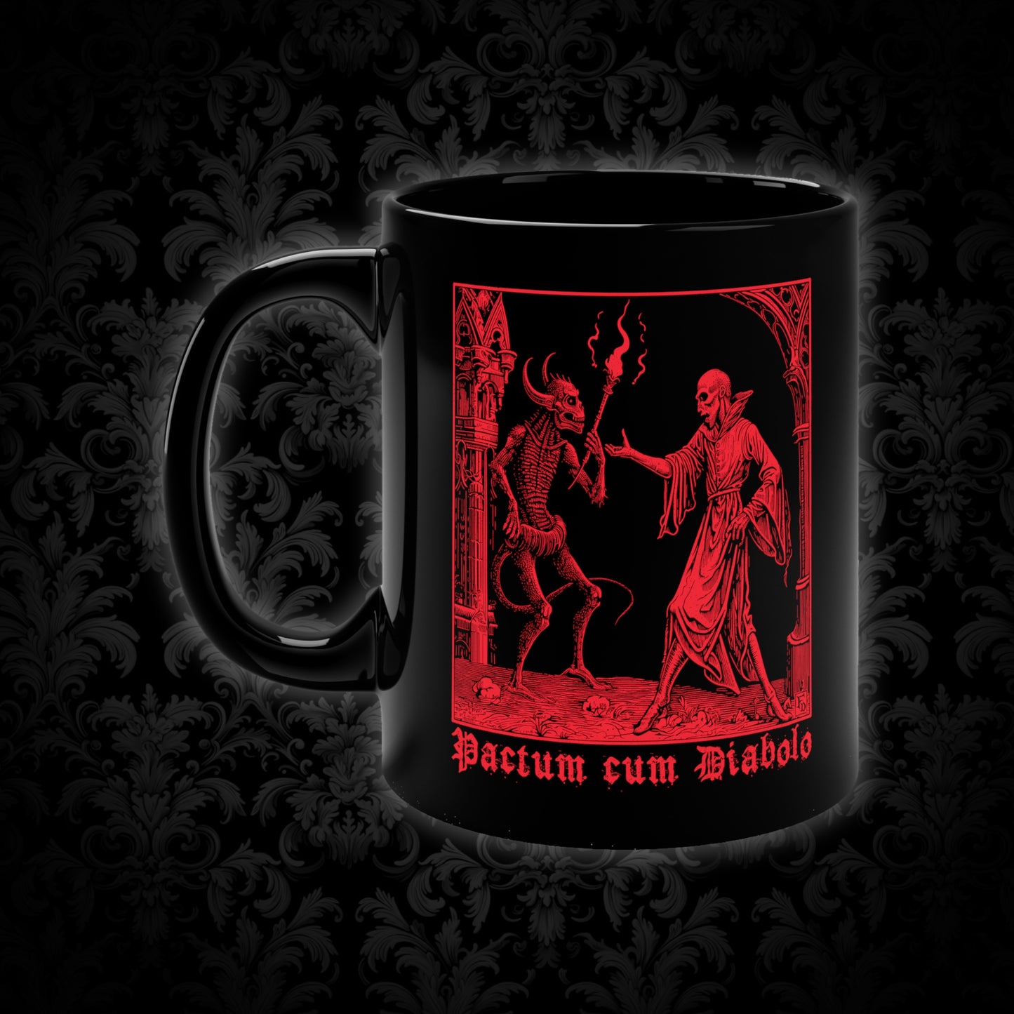 Mug Pactum cum Diabolo in Red - Frogos Design