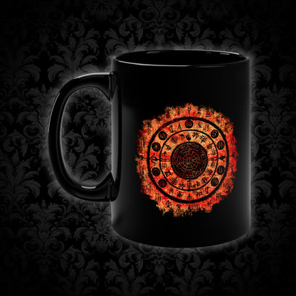 Mug Witchcraft Seal Design in Orange - Frogos Design