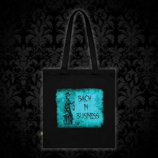 Tote Bag Back in Business in Blue - Frogos Design