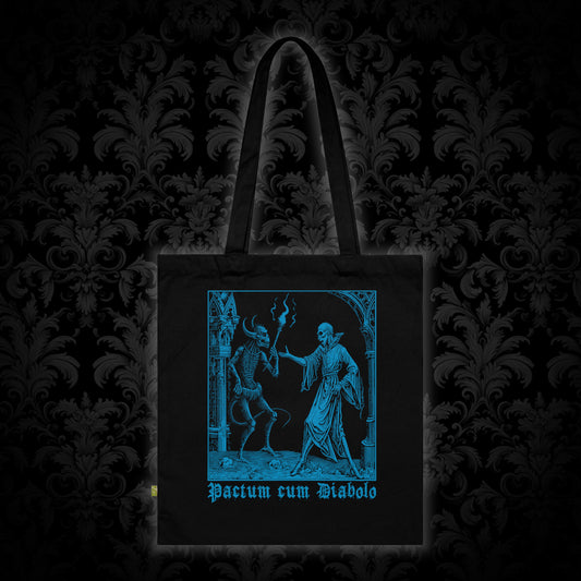 Tote Bag Pactum cum Diabolo in Blue - Frogos Design