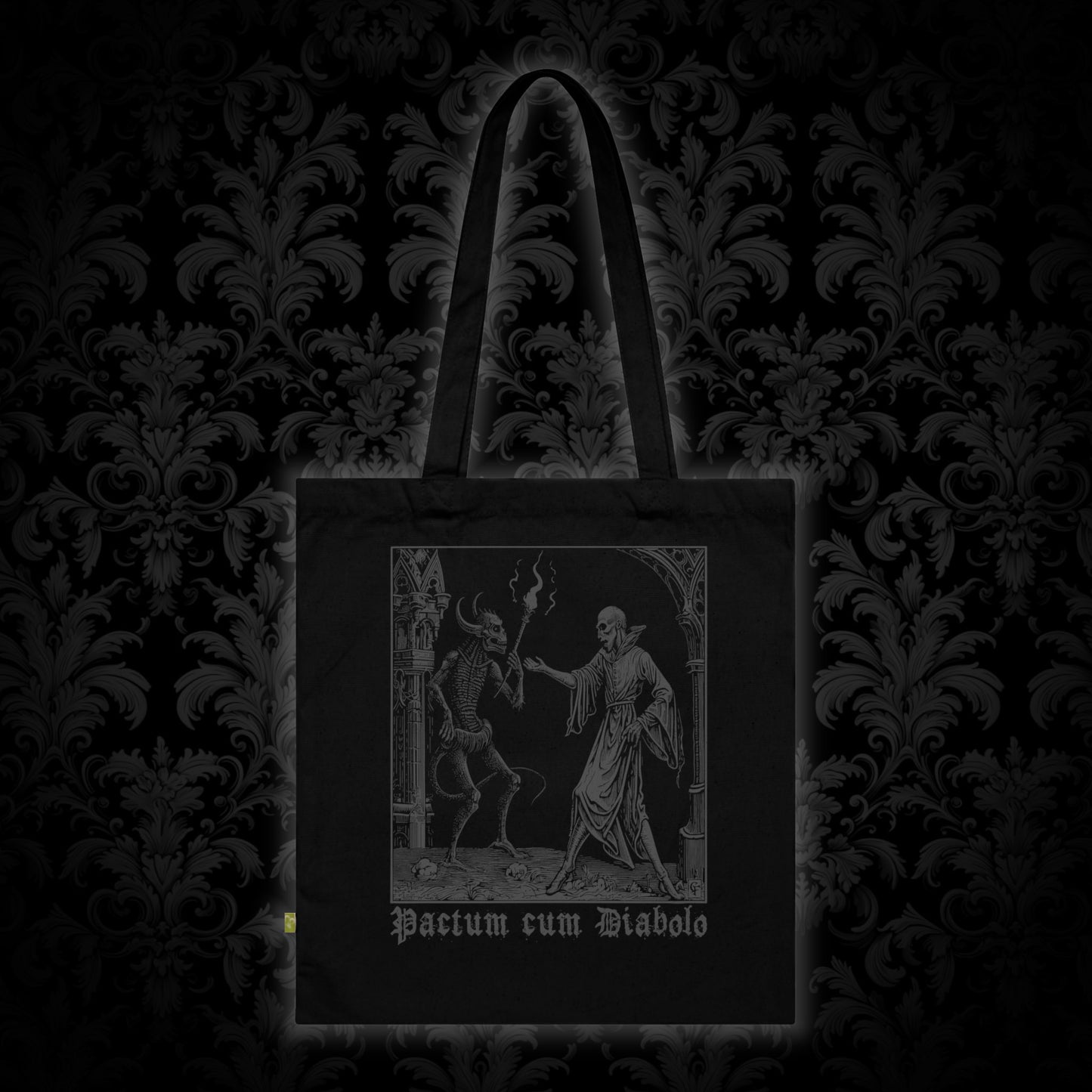 Tote Bag Pactum cum Diabolo v béžové