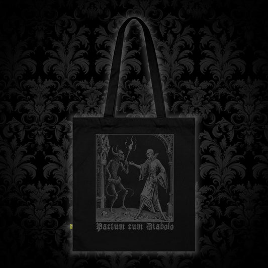 Tote Bag Pactum cum Diabolo v béžové