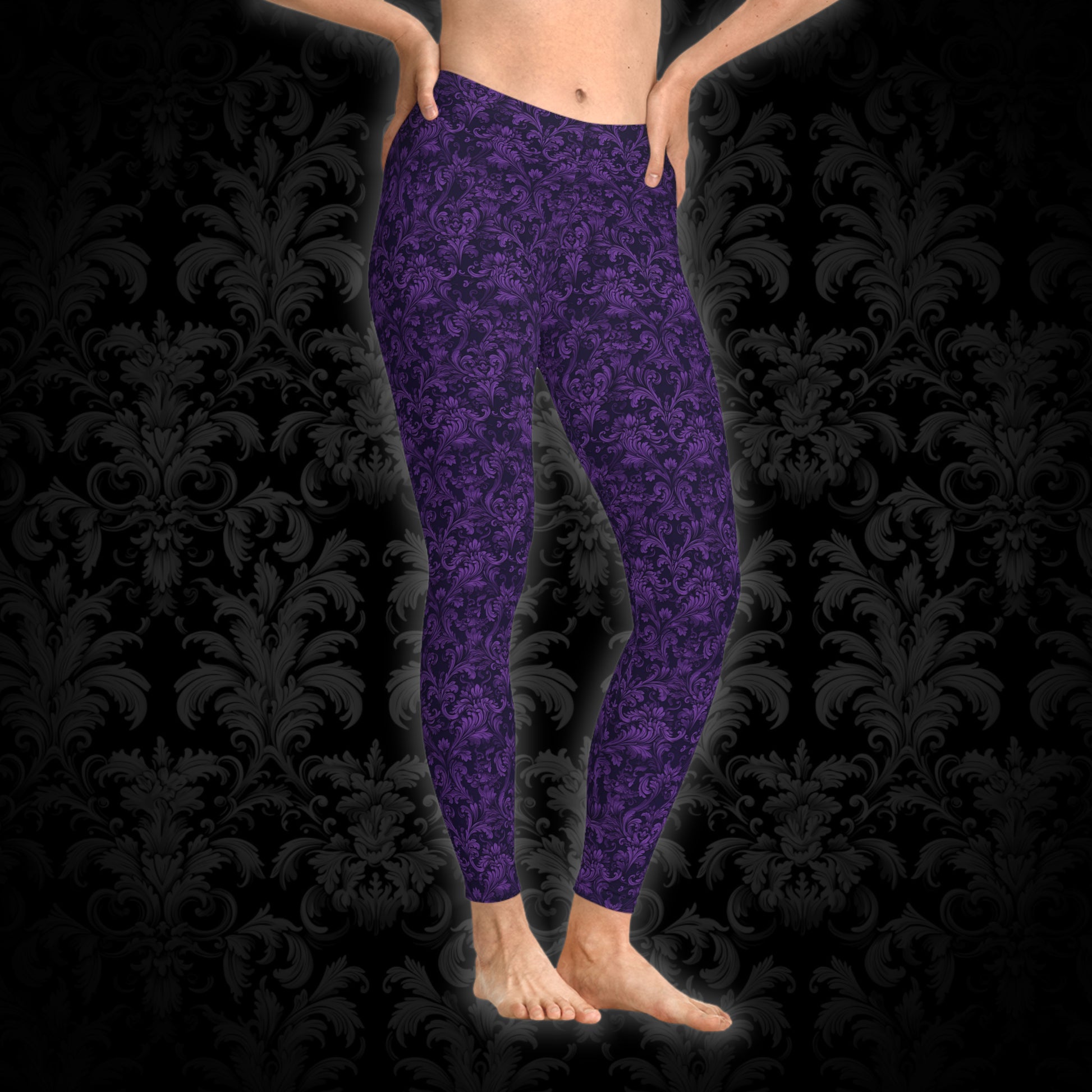 Women`s Leggings Purple Boudoire - Frogos Design